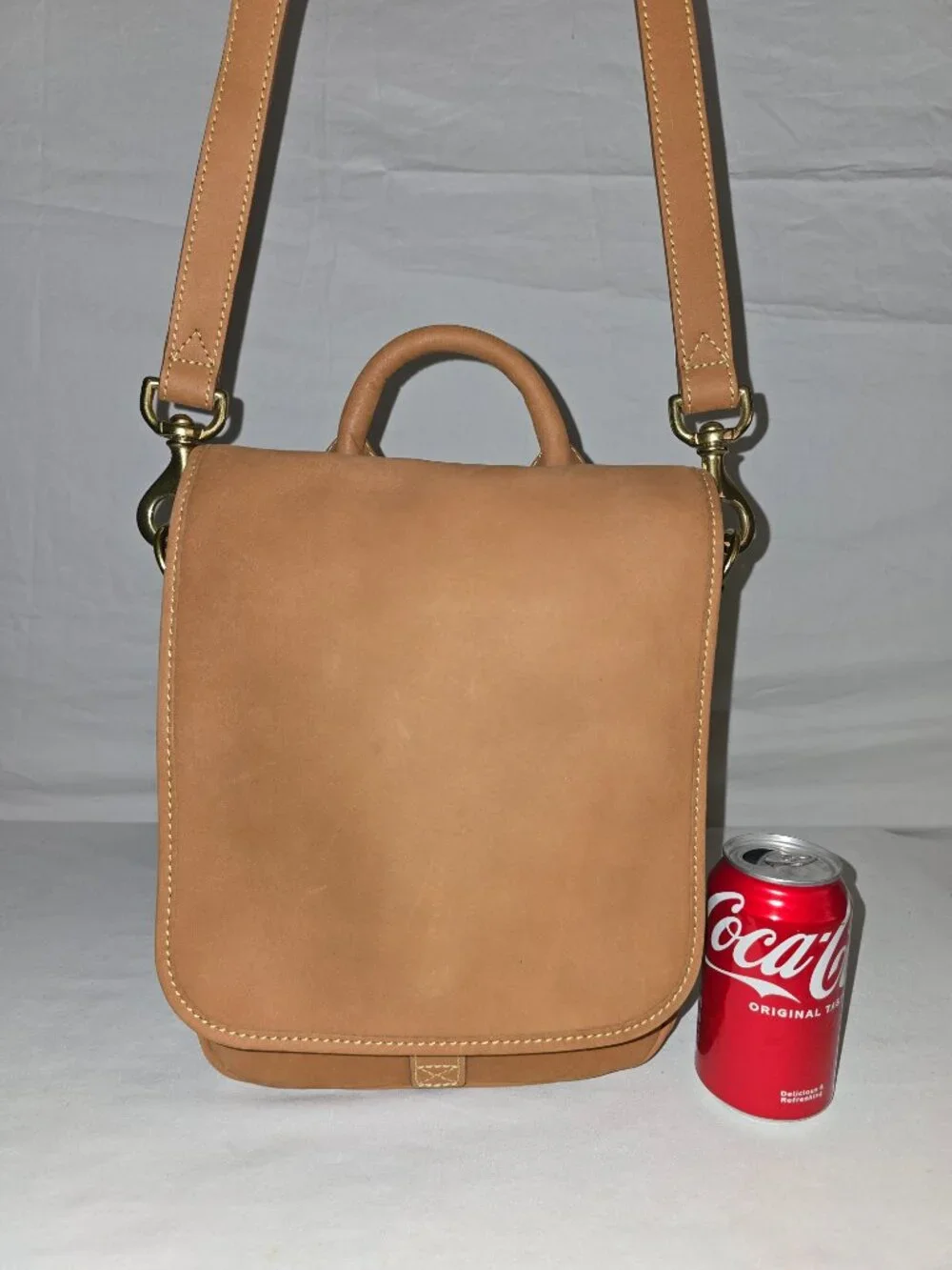 Vtg Mulholland Lariat Leather Convertible Top Handle Crossbody Messenger